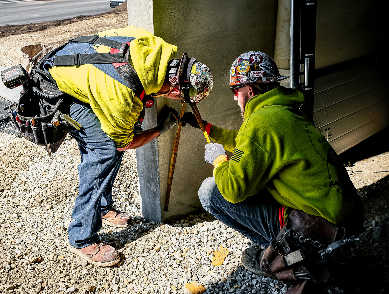 United Door and Dock Crew Members Working on Loading Dock Installation