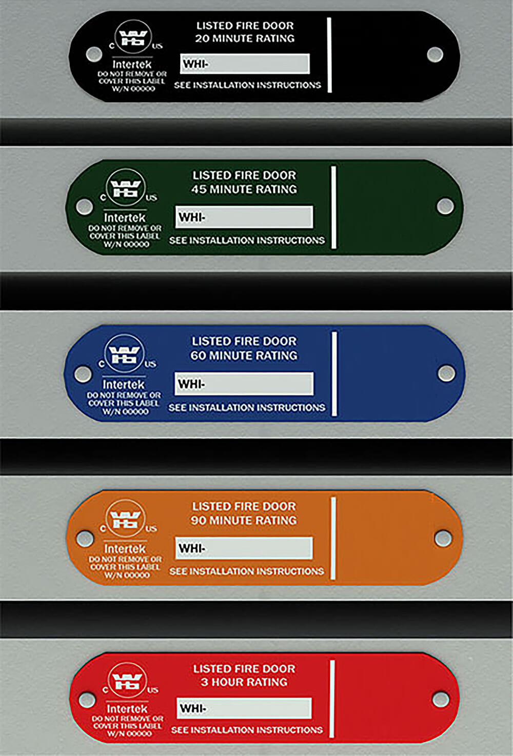 Fire Rated Hollow Metal Door Pair Fire Labels