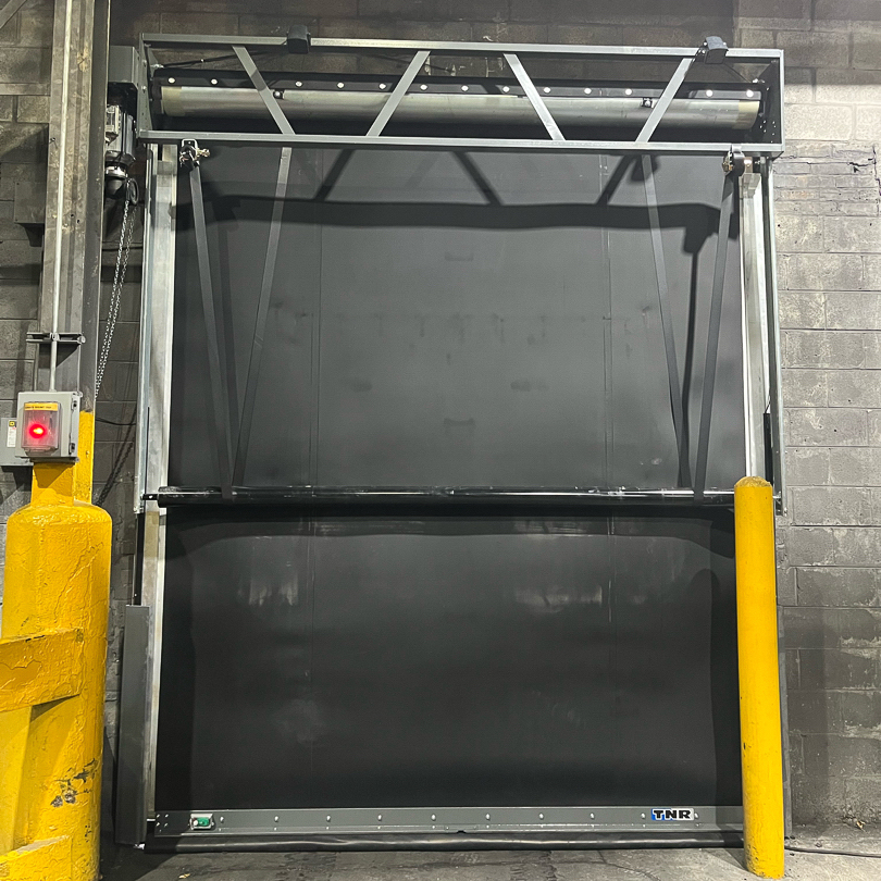 Black TNR Rubber Door at Warehouse